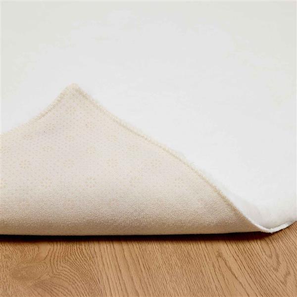 Grote foto vidaxl nep konijnenbont tapijt olite wit 160 x 160 cm polyester huis en inrichting vloerbedekking en kleden