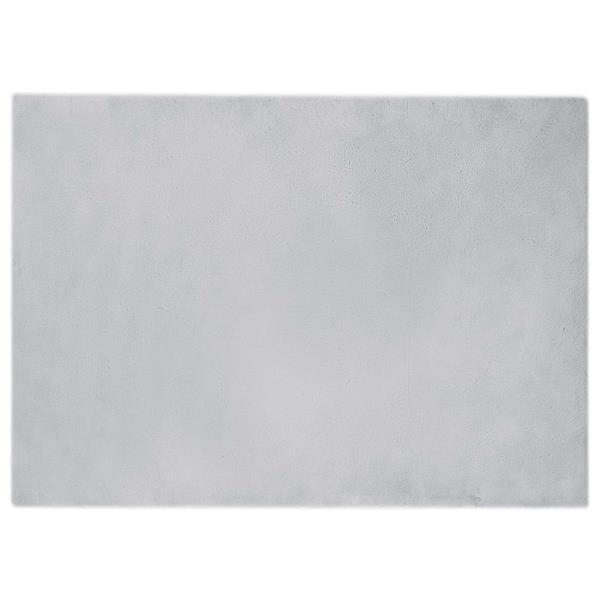 Grote foto vidaxl nep konijnenbont tapijt olite grijs 240 x 340 cm polyester huis en inrichting vloerbedekking en kleden