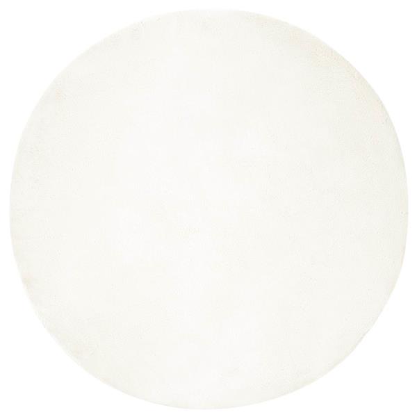 Grote foto vidaxl nep konijnenbont tapijt olite cr me 120 cm polyester huis en inrichting vloerbedekking en kleden