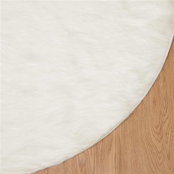 Grote foto vidaxl nep schapenvacht tapijt tafalla wit 80 cm polyester huis en inrichting vloerbedekking en kleden