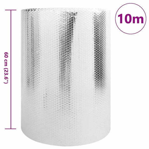 Grote foto vidaxl radiatorfolie zilver 0.6 x 10 m aluminium doe het zelf en verbouw sanitair