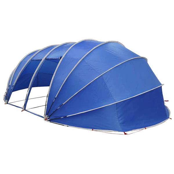 Grote foto vidaxl zwembad tent koepel blauw 640 x 432 x 205 cm tuin en terras zwembaden toebehoren