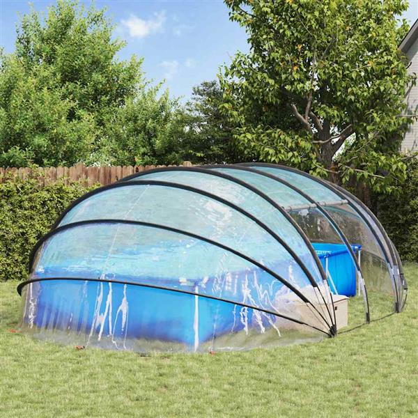 Grote foto vidaxl zwembad tent koepel doorzichtig 538 x 440 x 204 cm pvc tuin en terras zwembaden toebehoren
