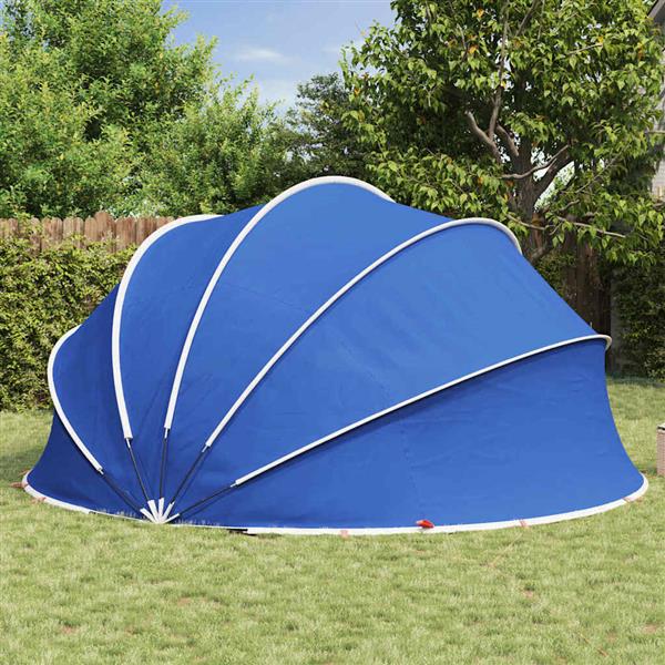 Grote foto vidaxl pooldome blauw 430 x 430 x 210 cm 185t polyester met pu coating tuin en terras zwembaden toebehoren