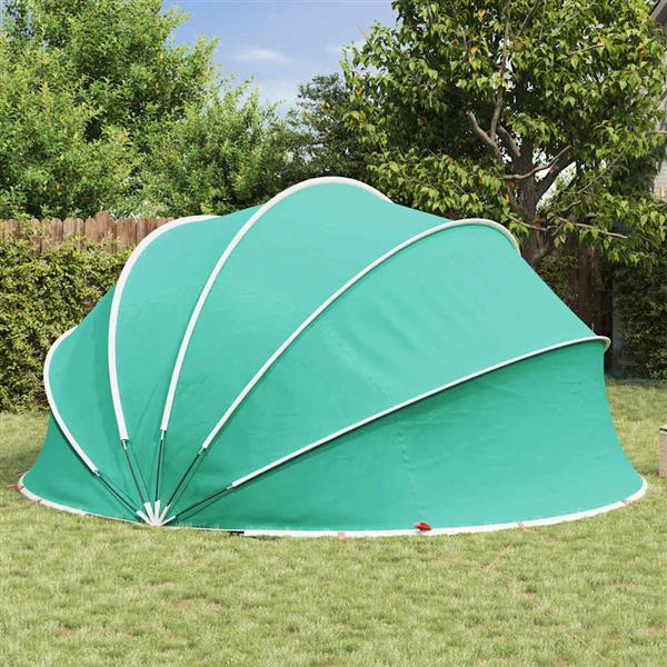 Grote foto vidaxl pooldome groen 430 x 430 x 210 cm 185t polyester met pu coating tuin en terras zwembaden toebehoren