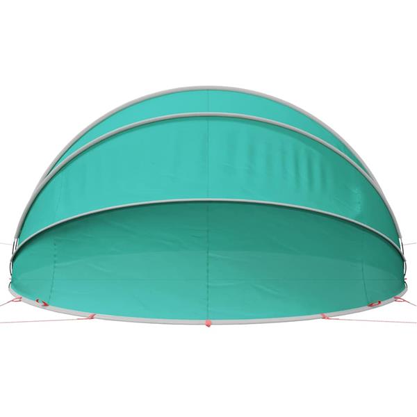 Grote foto vidaxl pooldome groen 430 x 430 x 210 cm 185t polyester met pu coating tuin en terras zwembaden toebehoren