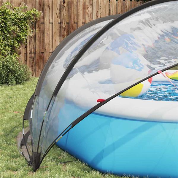Grote foto vidaxl pooldome doorzichtig 336 x 322 x 160 cm pvc tuin en terras zwembaden toebehoren