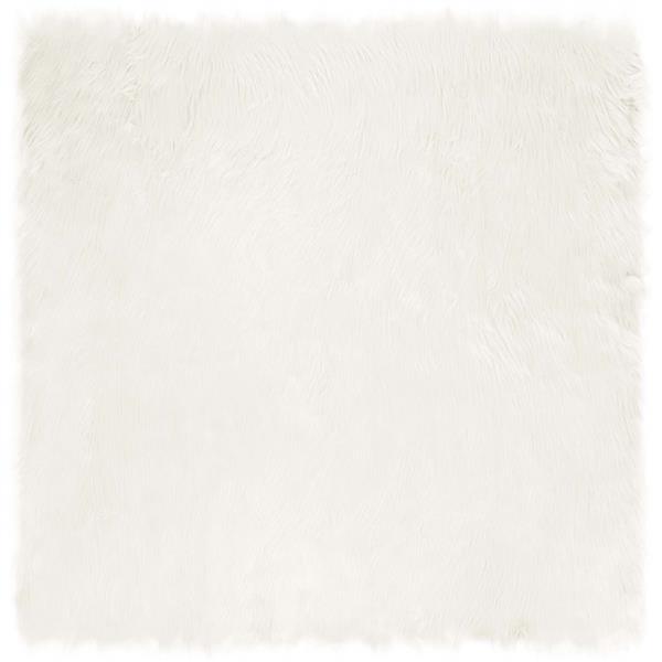 Grote foto vidaxl nep schapenvacht tapijt tafalla wit 200 x 200 cm polyester huis en inrichting vloerbedekking en kleden