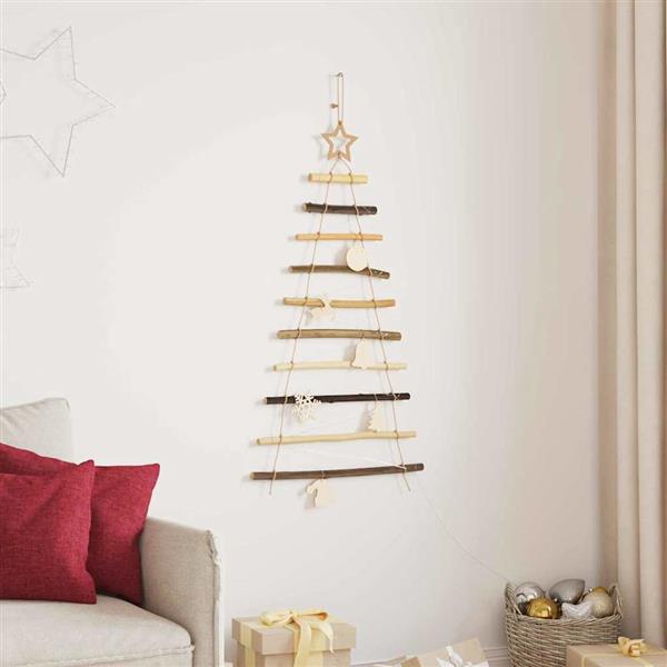 Grote foto vidaxl kerstboom met 30 led naturel 90 cm massief essenhout diversen overige diversen