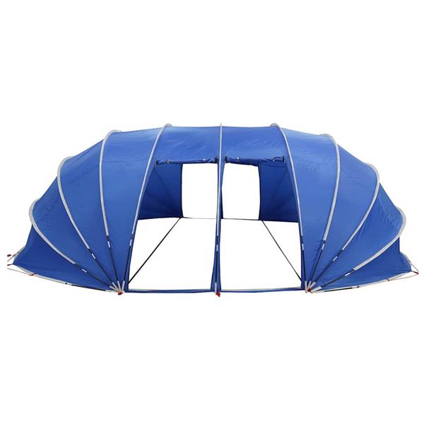 Grote foto vidaxl zwembad tent koepel blauw 640 x 432 x 205 cm tuin en terras zwembaden toebehoren