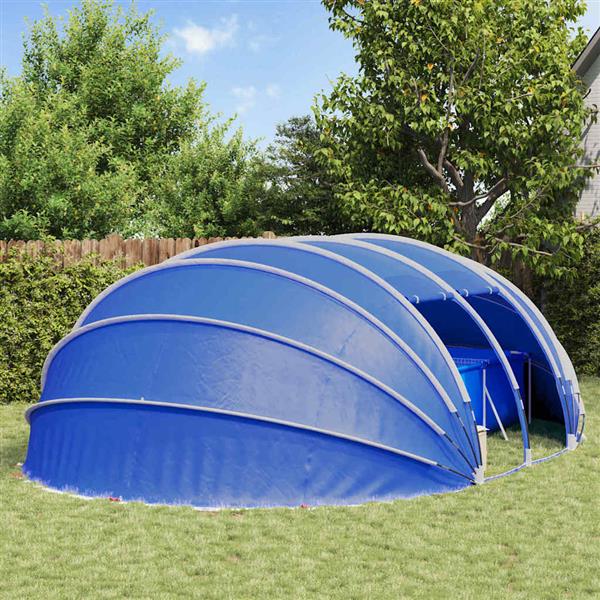 Grote foto vidaxl zwembad tent koepel blauw 538 x 440 x 204 cm tuin en terras zwembaden toebehoren