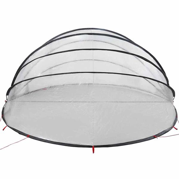 Grote foto vidaxl pooldome doorzichtig 592 x 590 x 275 cm pvc tuin en terras zwembaden toebehoren