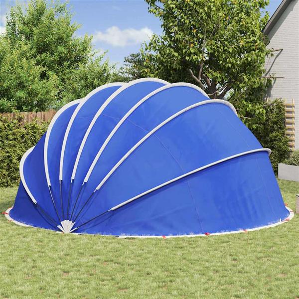 Grote foto vidaxl pooldome blauw 592 x 590 x 275 cm 185t polyester met pu coating tuin en terras zwembaden toebehoren