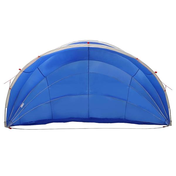 Grote foto vidaxl pooldome blauw 592 x 590 x 275 cm 185t polyester met pu coating tuin en terras zwembaden toebehoren