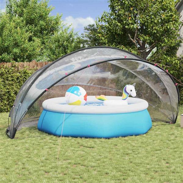 Grote foto vidaxl pooldome doorzichtig 546 x 516 x 250 cm pvc tuin en terras zwembaden toebehoren
