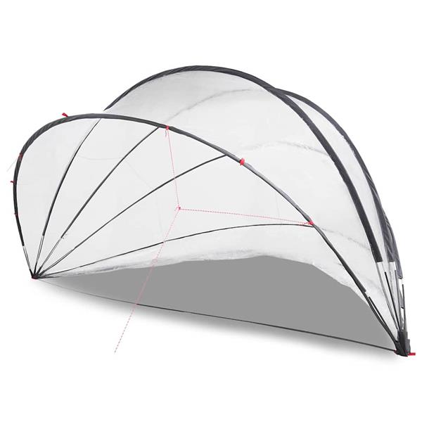 Grote foto vidaxl pooldome doorzichtig 546 x 516 x 250 cm pvc tuin en terras zwembaden toebehoren