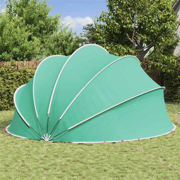 Grote foto vidaxl pooldome groen 546 x 516 x 250 cm 185t polyester met pu coating tuin en terras zwembaden toebehoren