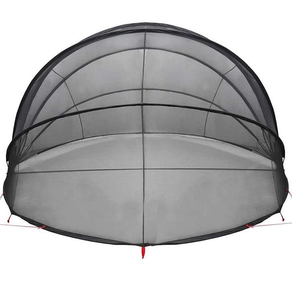 Grote foto vidaxl pooldome zwart 500 x 500 x 236 cm 185t polyester met pu coating tuin en terras zwembaden toebehoren