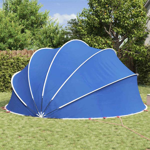 Grote foto vidaxl pooldome blauw 500 x 500 x 236 cm 185t polyester met pu coating tuin en terras zwembaden toebehoren