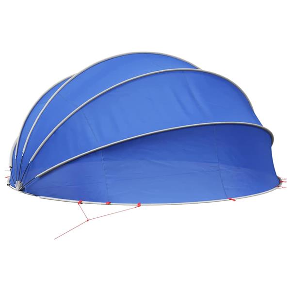 Grote foto vidaxl pooldome blauw 500 x 500 x 236 cm 185t polyester met pu coating tuin en terras zwembaden toebehoren