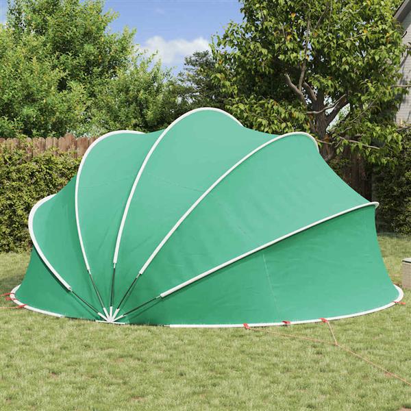 Grote foto vidaxl pooldome groen 500 x 500 x 236 cm 185t polyester met pu coating tuin en terras zwembaden toebehoren