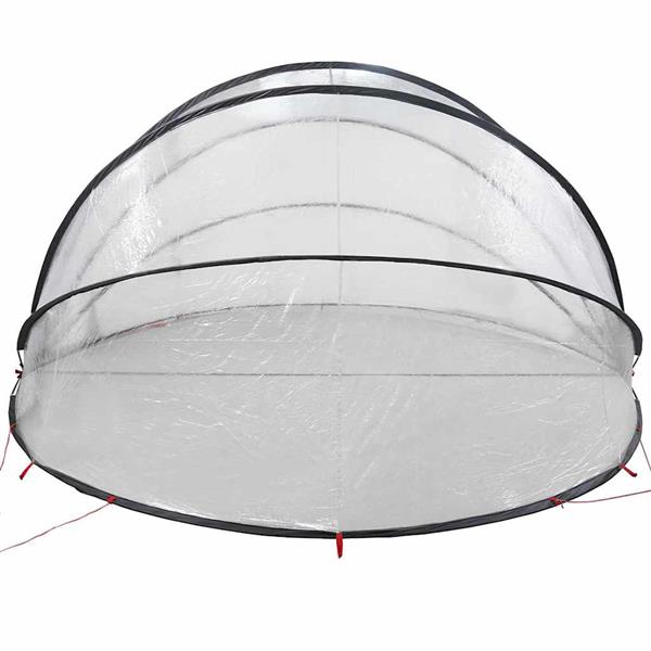 Grote foto vidaxl pooldome doorzichtig 430 x 430 x 210 cm pvc tuin en terras zwembaden toebehoren