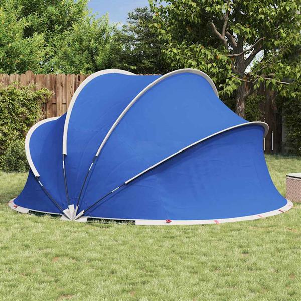 Grote foto vidaxl pooldome blauw 405 x 405 x 192 cm 185t polyester met pu coating tuin en terras zwembaden toebehoren