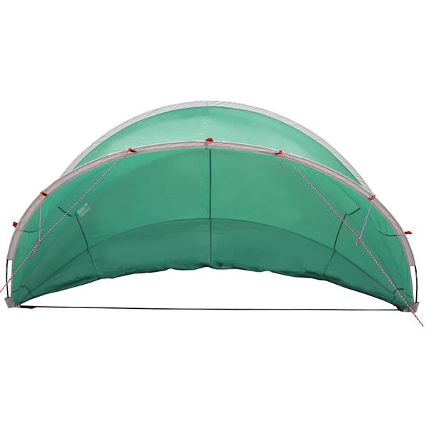 Grote foto vidaxl pooldome groen 405 x 405 x 192 cm 185t polyester met pu coating tuin en terras zwembaden toebehoren