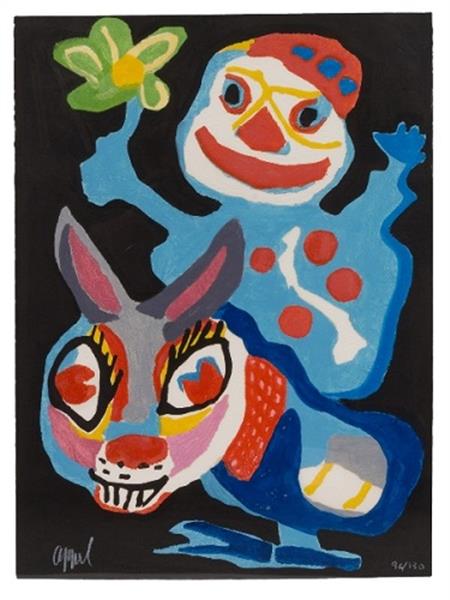 Grote foto gevraagd karel appel circus series antiek en kunst litho en zeefdrukken