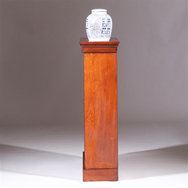 Grote foto kleine strakke notenhouten 1 deurs boekenkast of vitrine ca 1865 no.351930 antiek en kunst stoelen en banken