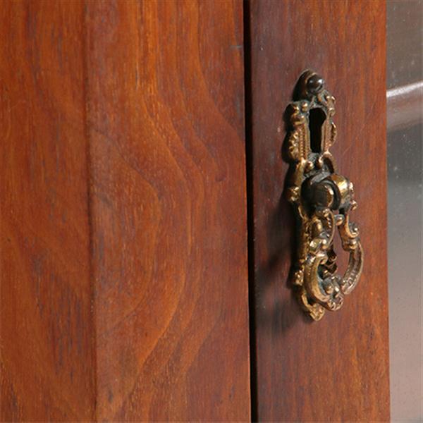 Grote foto kleine strakke notenhouten 1 deurs boekenkast of vitrine ca 1865 no.351930 antiek en kunst stoelen en banken