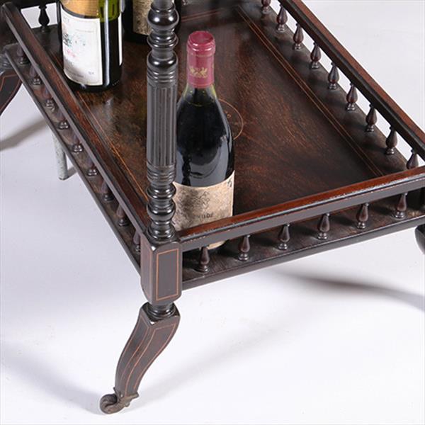 Grote foto drankentafel met 2 hangoren en lade rijk en prachtig ingelegd no.342040 antiek en kunst stoelen en banken