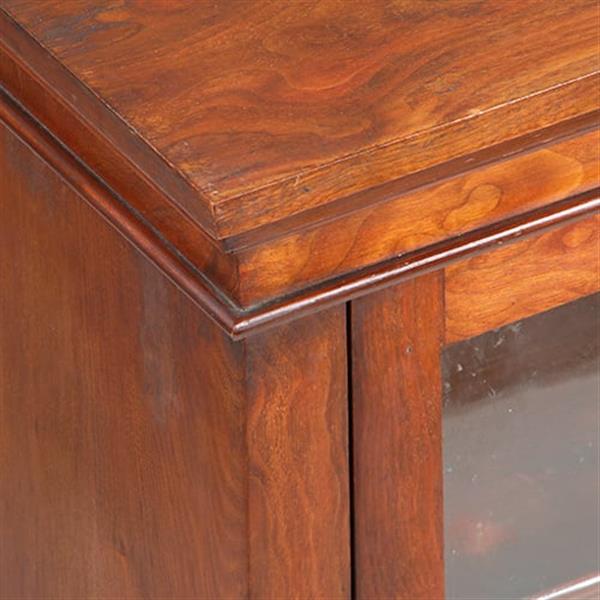 Grote foto kleine strakke notenhouten 1 deurs boekenkast of vitrine ca 1865 no.351930 antiek en kunst stoelen en banken