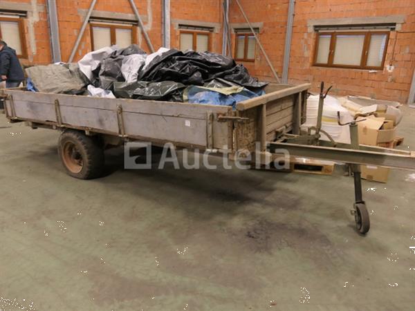 Grote foto enkelassige landbouwtrailer agrarisch aanhangwagens