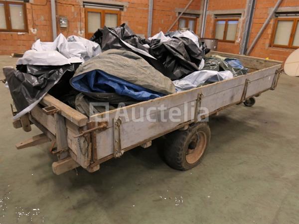 Grote foto enkelassige landbouwtrailer agrarisch aanhangwagens