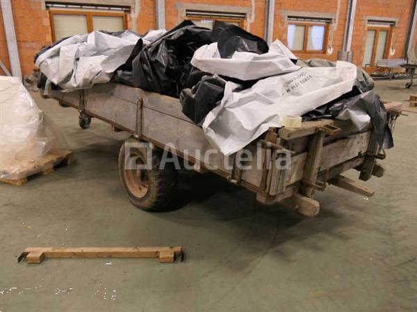 Grote foto enkelassige landbouwtrailer agrarisch aanhangwagens