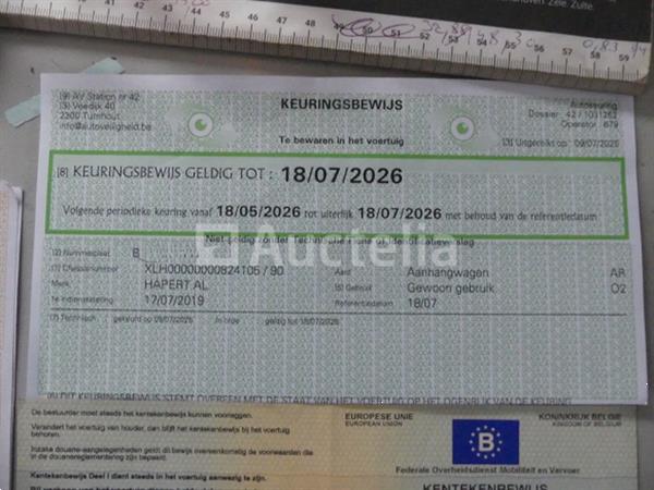 Grote foto 3500 kg hapert ta c44a al aluminium hangwagen 2019 vin xlh00000000824105 agrarisch aanhangwagens