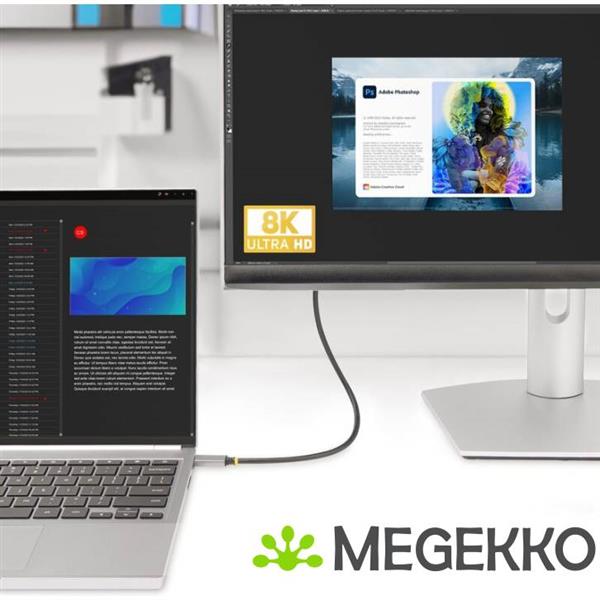 Grote foto startech.com 1m usb c naar hdmi adapter kabel 8k 60hz 4k 144hz hdr10 usb type c naar hdmi 2.1 vi computers en software overige computers en software