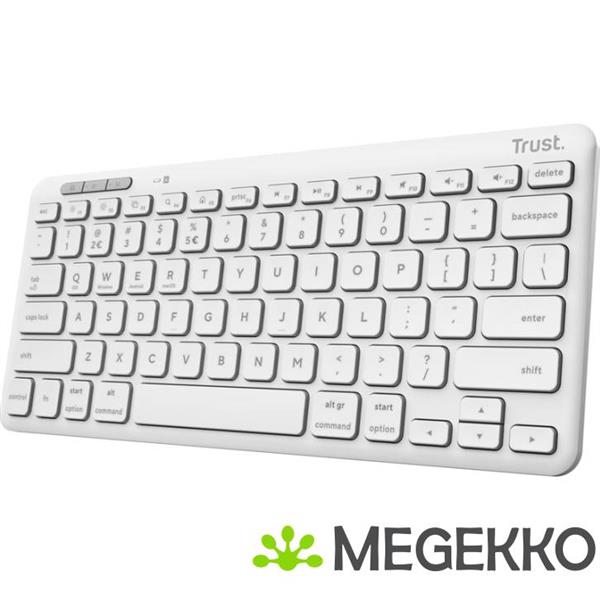 Grote foto trust lyra toetsenbord draadloos wit computers en software toetsenborden