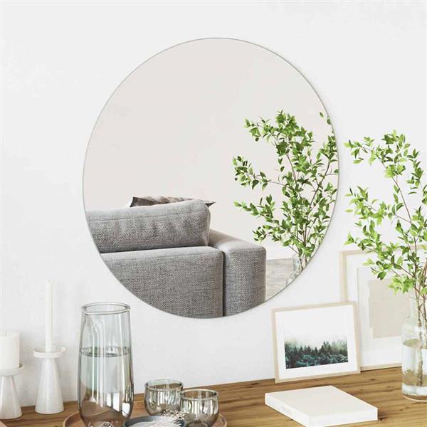 Grote foto vidaxl wandspiegel rond 60 cm gehard glas antiek en kunst spiegels