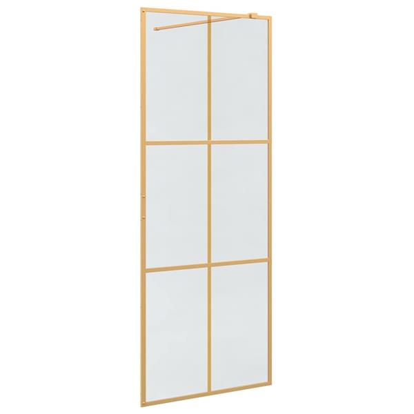Grote foto vidaxl inloop douche wand goud 80 x 195 cm gehard glas huis en inrichting complete badkamers