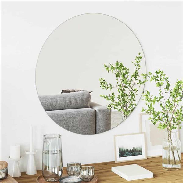 Grote foto vidaxl wandspiegel rond 70 cm gehard glas antiek en kunst spiegels