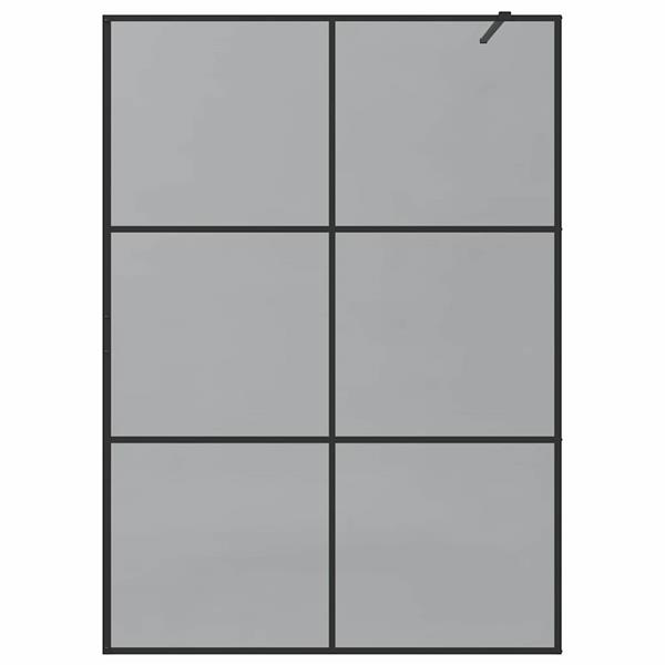 Grote foto vidaxl inloop douche wand zwart 140 x 195 cm gehard glas huis en inrichting complete badkamers