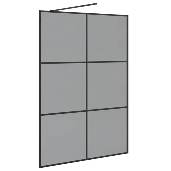 Grote foto vidaxl inloop douche wand zwart 140 x 195 cm gehard glas huis en inrichting complete badkamers