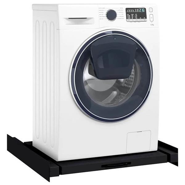 Grote foto vidaxl wasmachine tussenplank zwart 60 x 60 x 8 cm staal witgoed en apparatuur wasmachines
