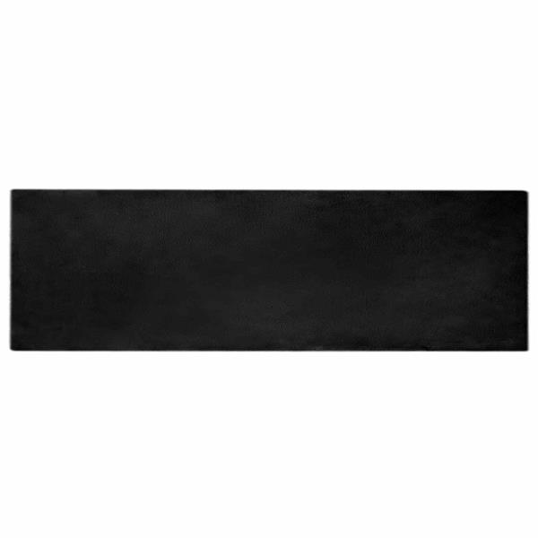 Grote foto vidaxl nep konijnenbont tapijt olite zwart 80 x 250 cm polyester huis en inrichting vloerbedekking en kleden