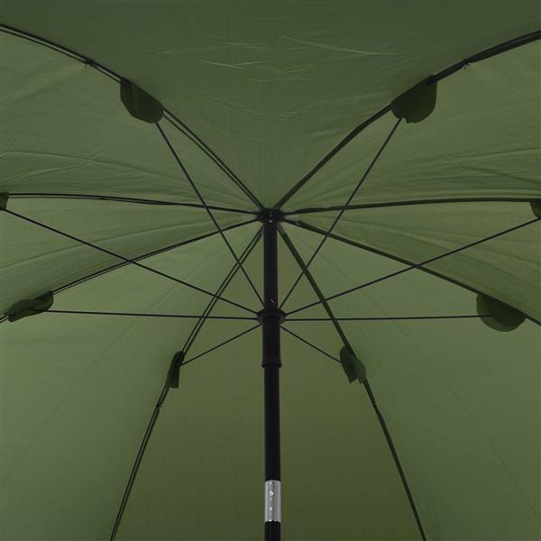 Grote foto vidaxl vis paraplu geel leger 220 x 193 cm oxford polyester tuin en terras overige tuin en terras