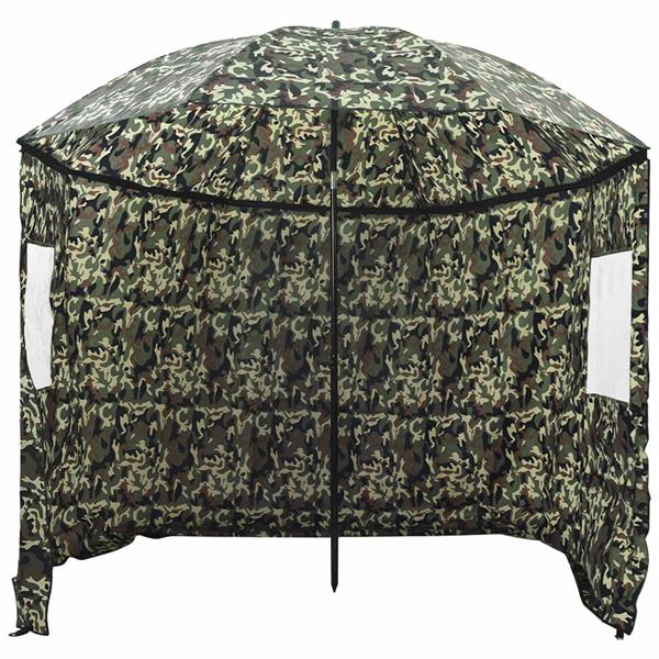 Grote foto vidaxl vis paraplu camouflage 240 x 210 cm oxford polyester tuin en terras overige tuin en terras
