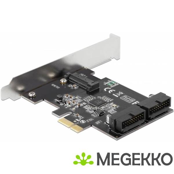 Grote foto delock 90387 pci express x1 kaart naar 2 x interne usb 3.0 pins header computers en software overige computers en software