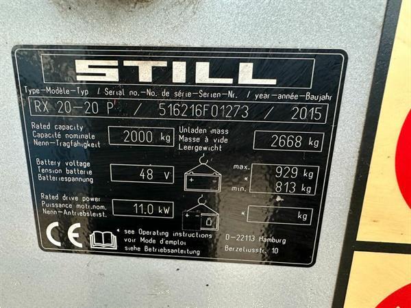 Grote foto vs 22465 elektrische duplex heftruck still rx20 20p agrarisch heftrucks